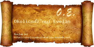 Okolicsányi Evelin névjegykártya